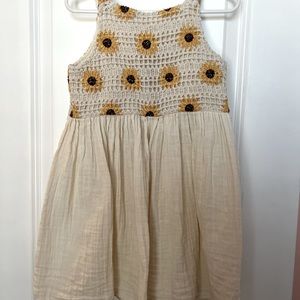 Zara sunflower dress little girl size 4-5